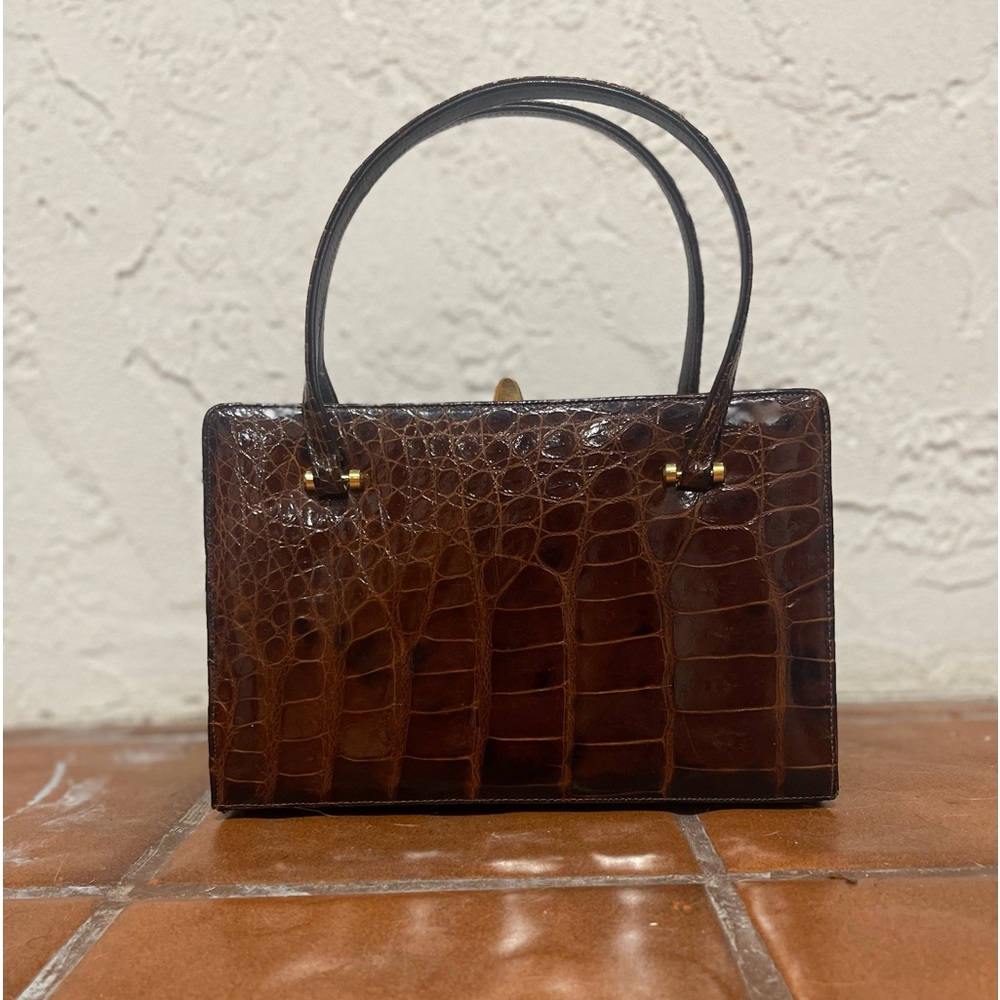 Bellestone alligator skin purse with comb, coin purse and mirror